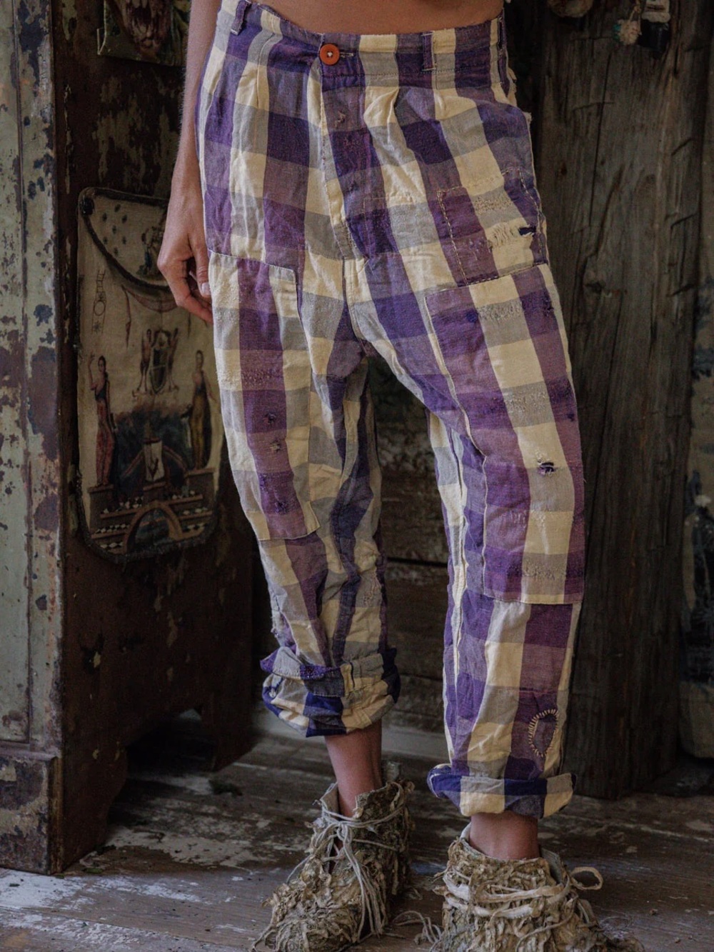 Magnolia Pearl Charmie Trouser Pants 301 Soul Check Purple Cream